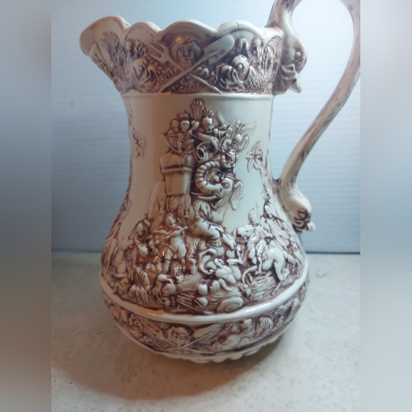 19th Century Staffordshire Creamware Pitcher with Battle Scene HW - Picture 11 of 13